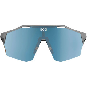 KooKOO ALIBI Grey Matt - Turquoise - Version Large - Lunettes Solaires Cyclisme et Triathlon
