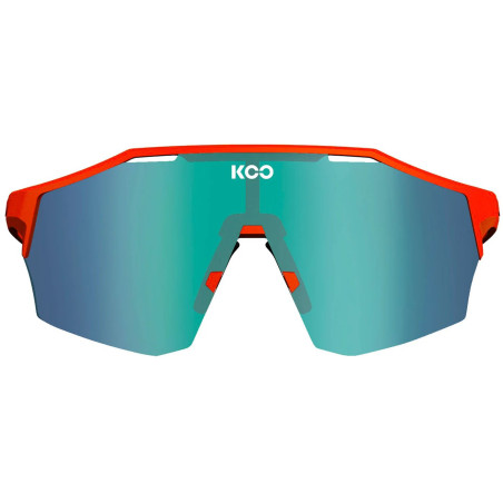 Koo ALIBI Orange Matt - Green - Version Large - Lunettes Solaires Cyclisme et Triathlon | Planetecycle