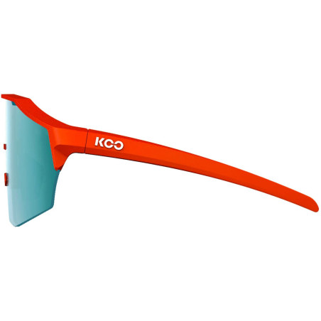 Koo ALIBI Orange Matt - Green - Version Large - Lunettes Solaires Cyclisme et Triathlon | Planetecycle