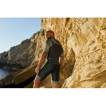 ZEROD TTSUIT Start DUNE Homme - Trifonction Triathlon manches courtes | Planetecycle