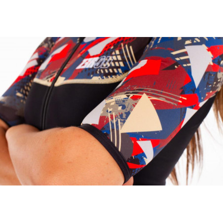 ZEROD TTSuit START Psycho Champagne woman - Trifonction Triathlon femme manches courtes | Planetecycle
