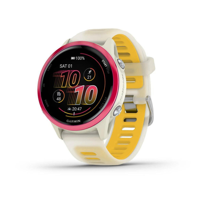 GARMIN Forerunner 570 42mm - Bone/Raspberry/Mango - Montre GPS Running - EN STOCK - OFFRE PROMO EXCLUSIVE | Planetecycle