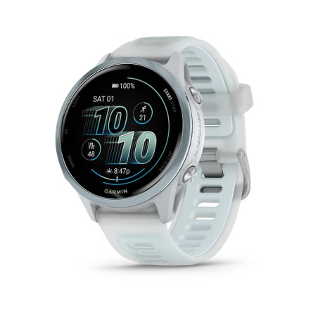 GARMIN Forerunner 570 42mm - Whitestone/Cloud Blue - Montre GPS Running - EN STOCK - OFFRE SOLDES | Planetecycle