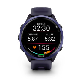 GARMIN Forerunner 570 47mm - Aluminium indigo avec bracelet violet translucide/Indigo-  Montre GPS Running