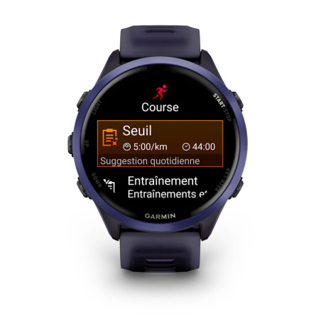 GARMIN Forerunner 570 47mm - Aluminium indigo avec bracelet violet translucide/Indigo- Montre GPS Running | Planetecycle