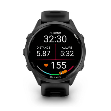 GARMIN Forerunner 570 47mm - Aluminium Slate avec bracelet noir translucide/noir Montre GPS Running | Planetecycle