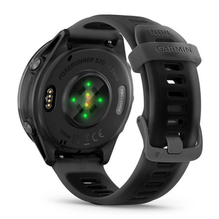 GARMIN Forerunner 570 47mm - Aluminium Slate avec bracelet noir translucide/noir Montre GPS Running | Planetecycle