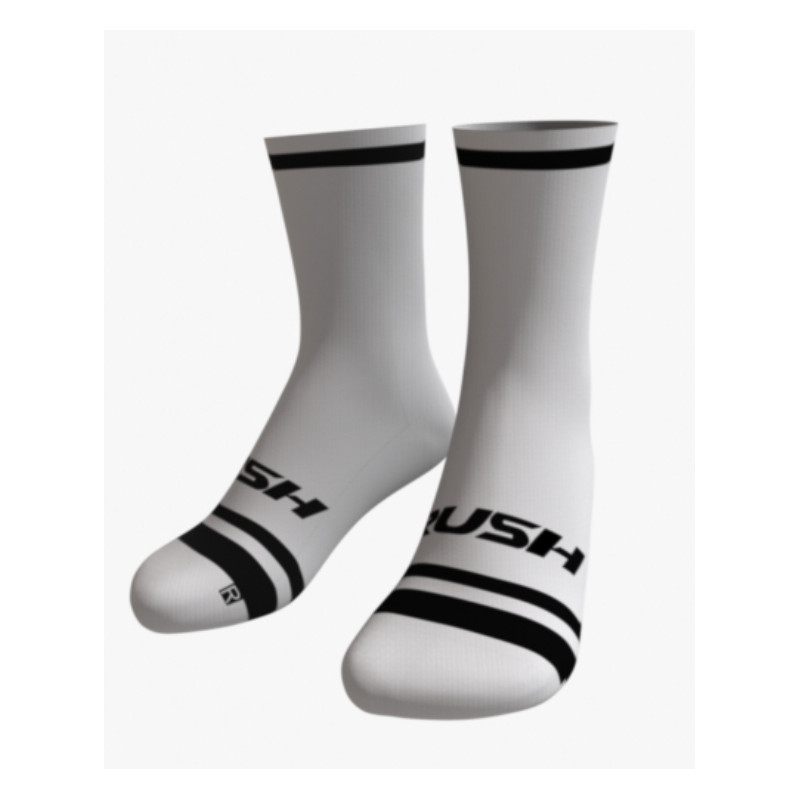 RUSH SOCKS RUN - WHITE - BLACK - Socquettes Cyclisme,Triathlon | Planetecycle