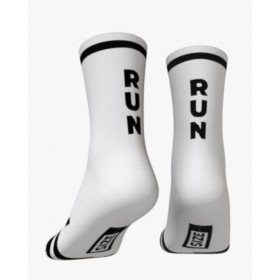 RUSH SOCKS RUN -  WHITE - BLACK -   Socquettes Cyclisme,Triathlon