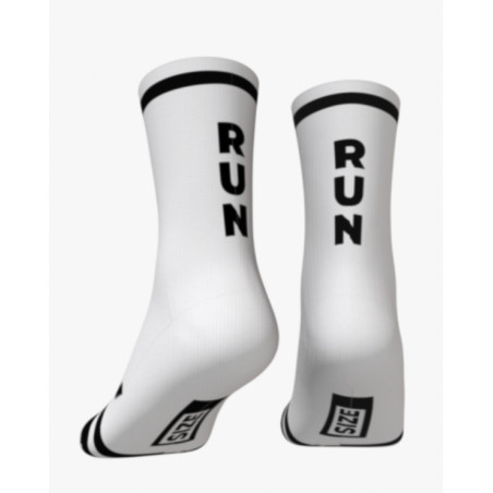RUSH SOCKS RUN - WHITE - BLACK - Socquettes Cyclisme,Triathlon | Planetecycle