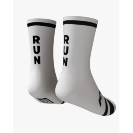 RUSH SOCKS RUN - WHITE - BLACK - Socquettes Cyclisme,Triathlon | Planetecycle