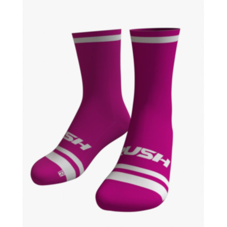 RUSH SOCKS RUN - FUCHSIA - WHITE - Socquettes Cyclisme,Triathlon | Planetecycle