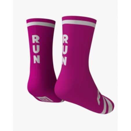 RUSH SOCKS RUN - FUCHSIA - WHITE - Socquettes Cyclisme,Triathlon | Planetecycle