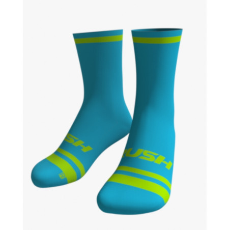 RUSH SOCKS RUN - TURQUOISE - YELLOW FLUO - Socquettes Cyclisme,Triathlon | Planetecycle RUSH SOCKS RUN - TURQUOISE - YELLOW FLUO - Socquettes Cyclisme,Triathlon | Planetecycle