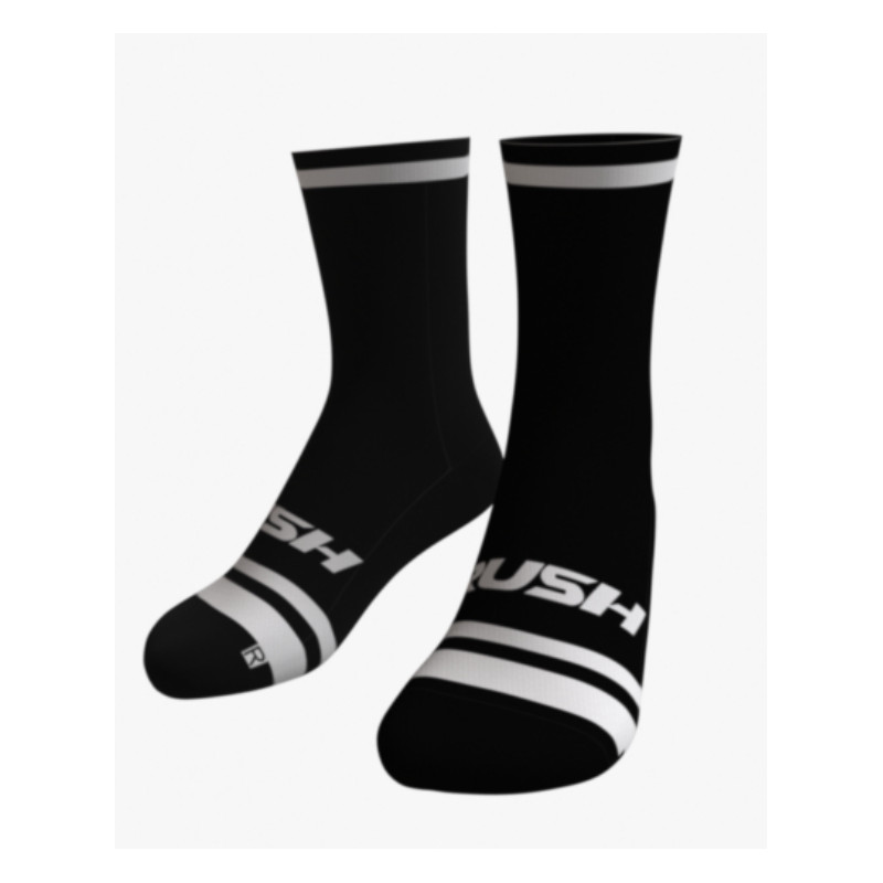 RUSH SOCKS TRI BLACK -WHITE - Socquettes Cyclisme,Triathlon | Planetecycle