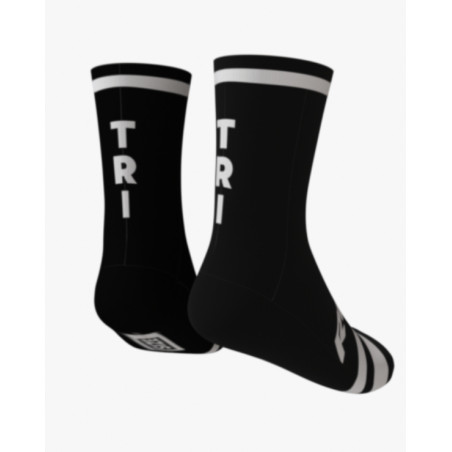 RUSH SOCKS TRI BLACK -WHITE - Socquettes Cyclisme,Triathlon | Planetecycle