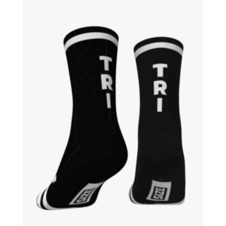 RUSH SOCKS TRI BLACK -WHITE - Socquettes Cyclisme,Triathlon | Planetecycle