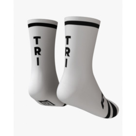 RUSH SOCKS TRI -  WHITE - BLACK -Socquettes Cyclisme,Triathlon