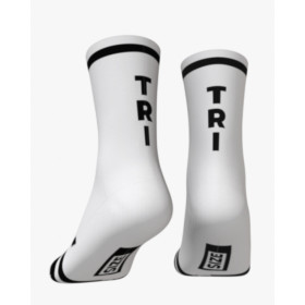 RUSH SOCKS TRI -  WHITE - BLACK -Socquettes Cyclisme,Triathlon