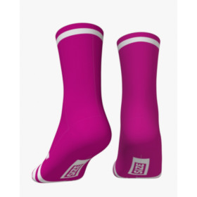 RUSH SOCKS UNICOLOR - FUCHSIA - WHITE Socquettes Cyclisme,Triathlon