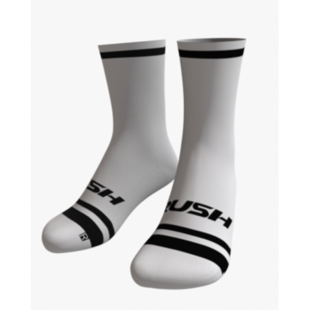 RUSH SOCKS UNICOLOR WHITE - BLACK - Socquettes Cyclisme,Triathlon | Planetecycle RUSH SOCKS UNICOLOR WHITE - BLACK - Socquettes Cyclisme,Triathlon | Planetecycle