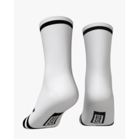 RUSH SOCKS UNICOLOR WHITE - BLACK - Socquettes Cyclisme,Triathlon