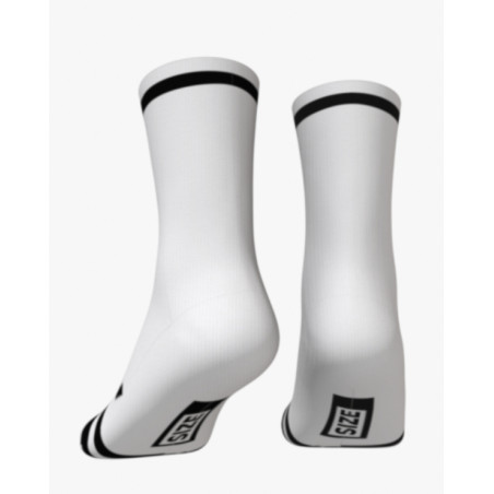 RUSH SOCKS UNICOLOR 2025 WHITE - BLACK - Socquettes Cyclisme,Triathlon | Planetecycle