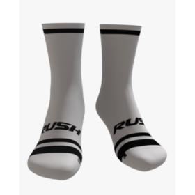 RUSH SOCKS UNICOLOR WHITE - BLACK - Socquettes Cyclisme,Triathlon