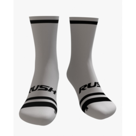 RUSH SOCKS UNICOLOR WHITE - BLACK - Socquettes Cyclisme,Triathlon | Planetecycle RUSH SOCKS UNICOLOR WHITE - BLACK - Socquettes Cyclisme,Triathlon | Planetecycle
