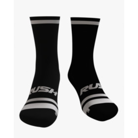 RUSH SOCKS UNICOLOR 2025 BLACK-WHITE  -Socquettes Cyclisme,Triathlon