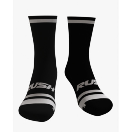 RUSH SOCKS UNICOLOR 2025 BLACK-WHITE -Socquettes Cyclisme,Triathlon | Planetecycle