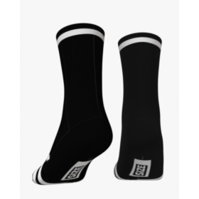 RUSH SOCKS UNICOLOR BLACK-WHITE - Socquettes Cyclisme,Triathlon