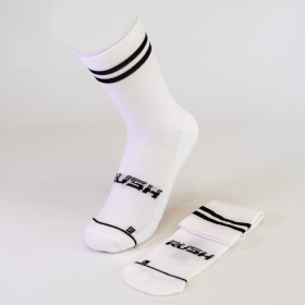 RUSH Short SOCKS WHITE - BLACK - Socquettes Cyclisme, Triathlon