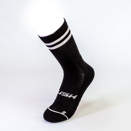 RUSH Short SOCKS BLACK - WHITE - Socquettes Cyclisme, Triathlon | Planetecycle
