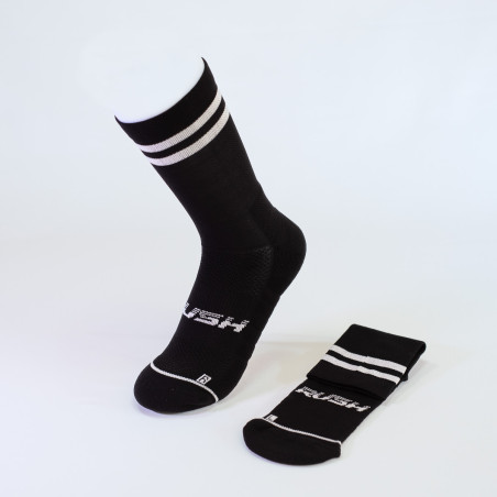 RUSH Short SOCKS BLACK - WHITE - Socquettes Cyclisme, Triathlon | Planetecycle
