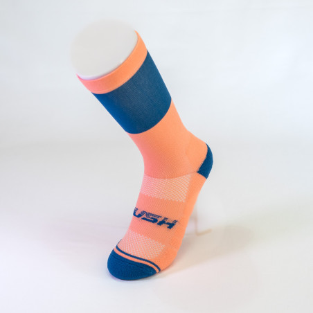 RUSH Med SOCKS SALMON - BLUE - Socquettes Cyclisme, Triathlon | Planetecycle