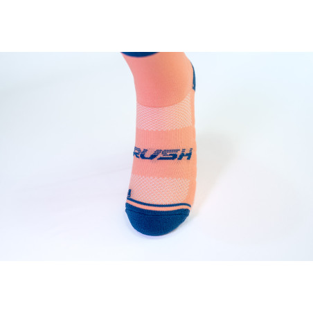 RUSH Med SOCKS SALMON - BLUE - Socquettes Cyclisme, Triathlon | Planetecycle