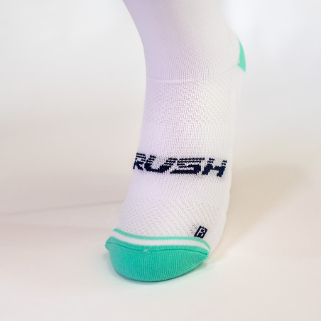 RUSH Med SOCKS NAVY BLUE - LIGHT GREEN - Socquettes Cyclisme, Triathlon | Planetecycle