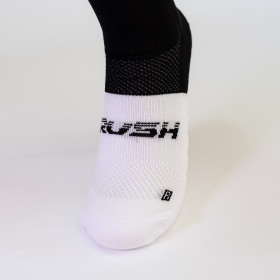 RUSH Med SOCKS BLACK - WHITE - Socquettes Cyclisme, Triathlon