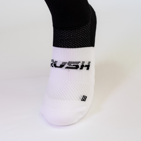 RUSH Med SOCKS BLACK - WHITE - Socquettes Cyclisme, Triathlon | Planetecycle