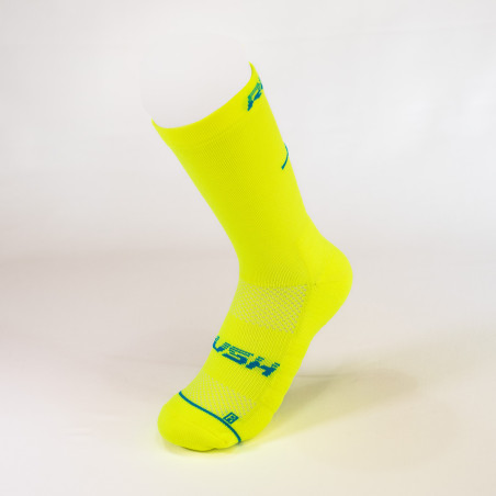 RUSH Med SOCKS YELLOW FLUO - Socquettes Cyclisme, Triathlon | Planetecycle