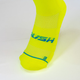 RUSH Med SOCKS YELLOW FLUO - Socquettes Cyclisme, Triathlon
