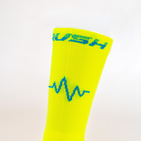 RUSH Med SOCKS YELLOW FLUO - Socquettes Cyclisme, Triathlon | Planetecycle