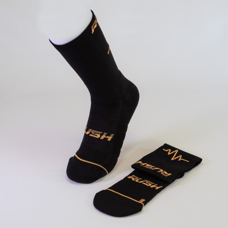 RUSH Med SOCKS BLACK - Socquettes Cyclisme, Triathlon | Planetecycle