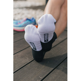 RUSH Med SOCKS BLACK - WHITE - Socquettes Cyclisme, Triathlon
