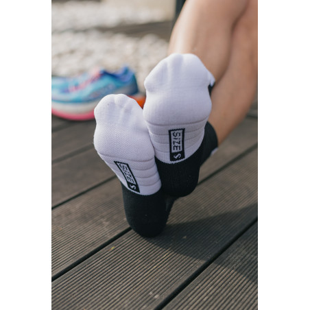 RUSH Med SOCKS BLACK - WHITE - Socquettes Cyclisme, Triathlon | Planetecycle