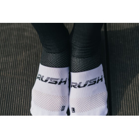 RUSH Med SOCKS BLACK - WHITE - Socquettes Cyclisme, Triathlon