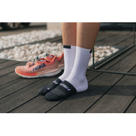 RUSH Med SOCKS WHITE - BLACK - Socquettes Cyclisme, Triathlon