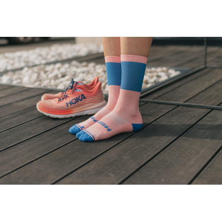 RUSH Med SOCKS SALMON - BLUE - Socquettes Cyclisme, Triathlon | Planetecycle