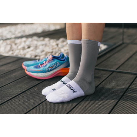 RUSH Med SOCKS METAL - WHITE - Socquettes Cyclisme, Triathlon | Planetecycle